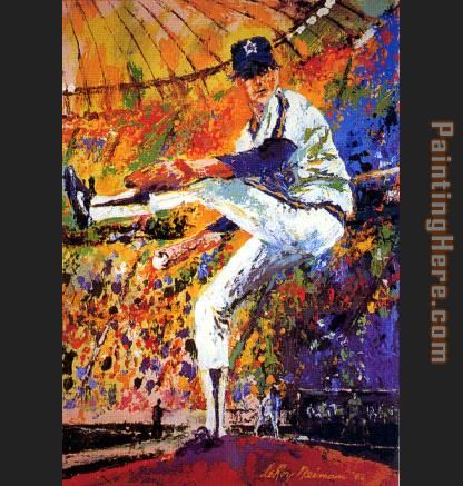 Gaylord Perry painting - Leroy Neiman Gaylord Perry art painting